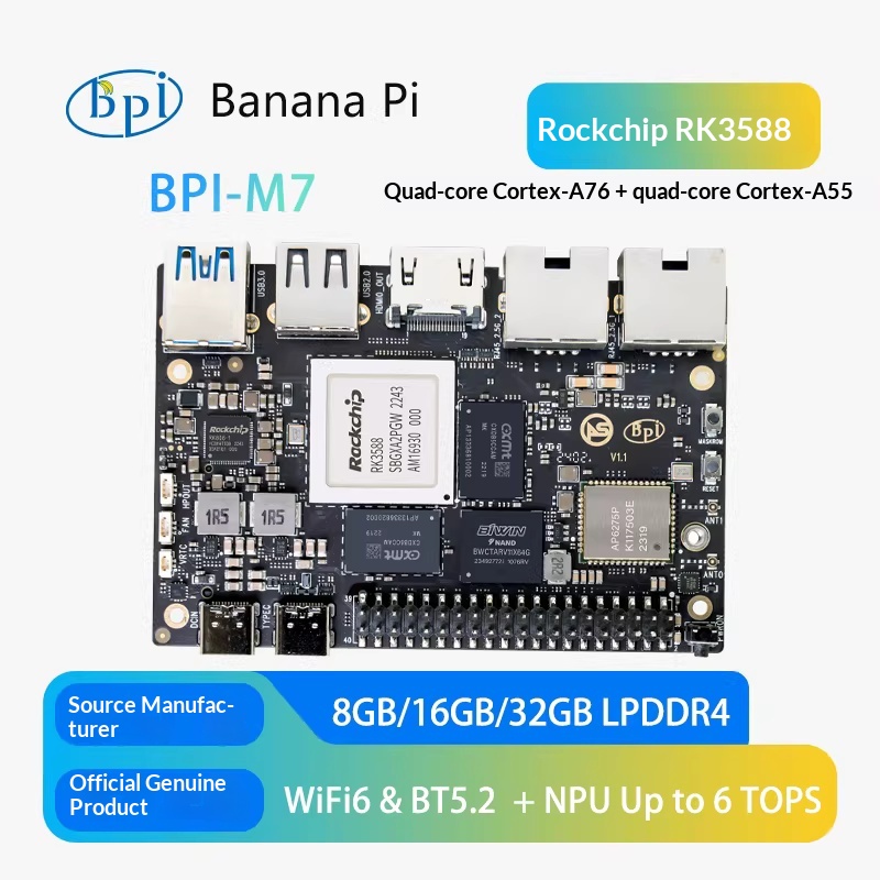 Banana Pi BPI-M7 Rockchip RK35 - Banana Pi Bpi M7 Rk3588 评论和价格